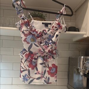 Floral Ruffle Women Top